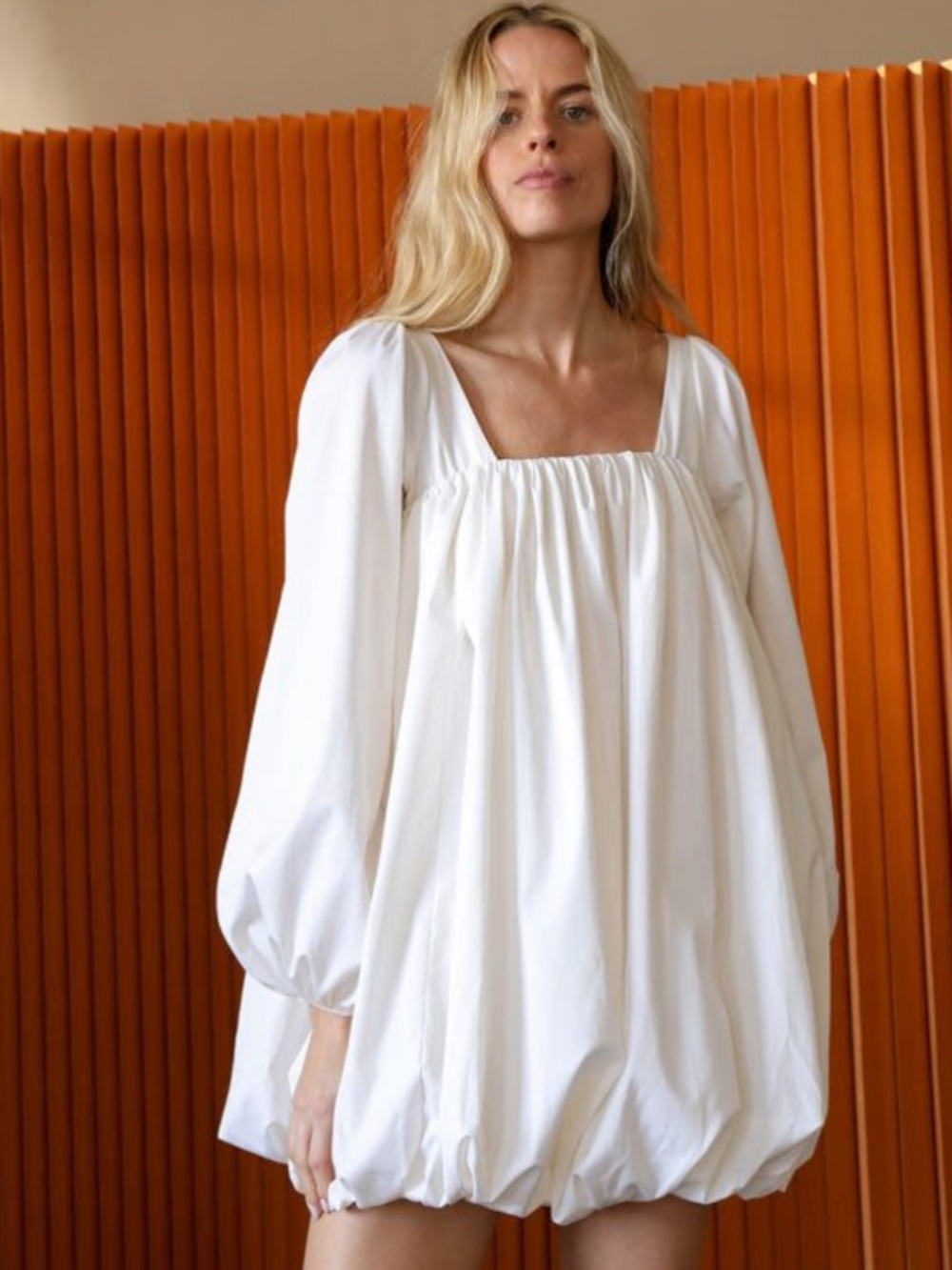 New Juliette Fabbri CAIT cotton bubble mini dress